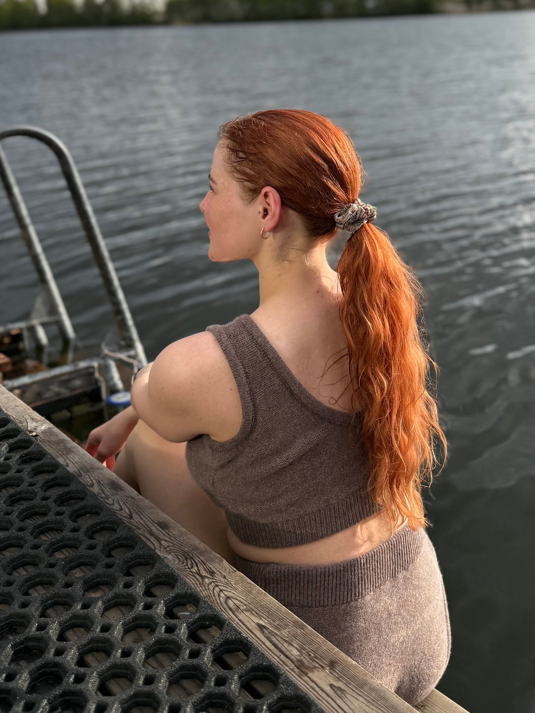 Loen Ull-bikini underdel - Valnøtt melert